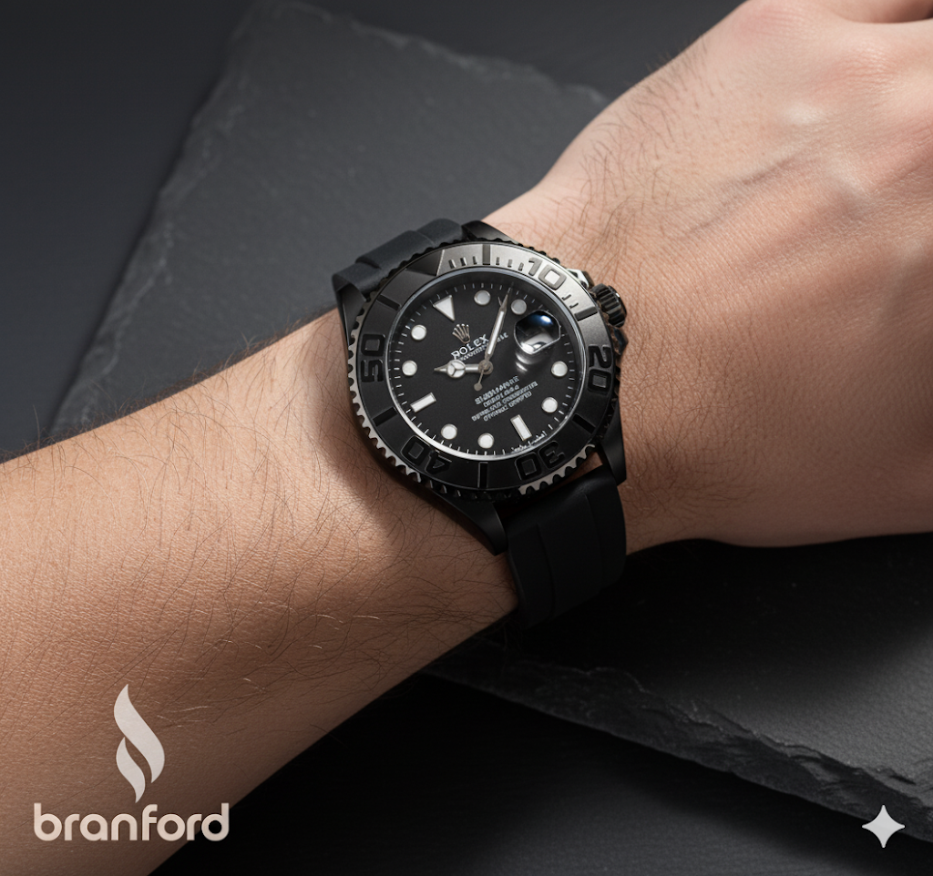 Rlx Men’s Black Watch | Rubber Strap | Heavy Master Lock Design