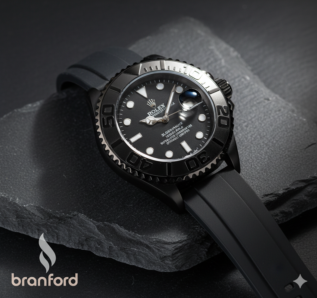 Rlx Men’s Black Watch | Rubber Strap | Heavy Master Lock Design