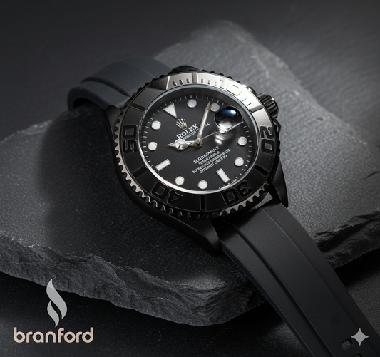 Rlx Men’s Black Watch | Rubber Strap | Heavy Master Lock Design